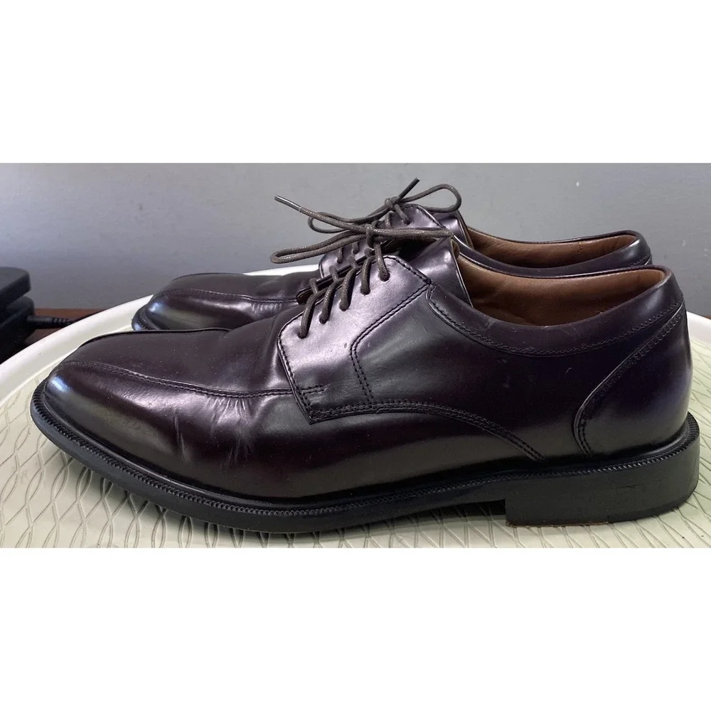 Rockport Men's Fair Oak Bike Toe Leather Oxfords Dress shoes Brown Mahogany 8.5M